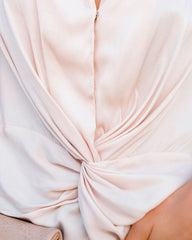 Waka Sleeveless Twist Blouse - Champagne Oshnow