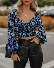 Walk The Moon Floral Crop Blouse Oshnow