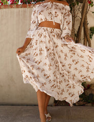 Walnut Creek Off The Shoulder Lace Crop Top Oshnow