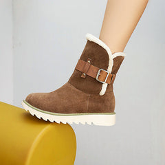 Warm Non Slip Ankle Snow Boots Winter Fur Lining Booties Oshnow