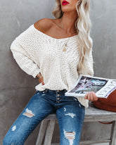 Warms My Soul Knit Sweater - Natural Oshnow
