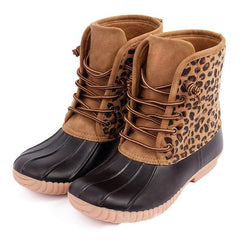 Waterproof Lace Up Duck Boots Oshnow