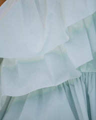 Wayne One Shoulder Ruffle Top - White Oshnow