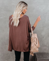 Wear It Well Long Sleeve Bamboo Knit Top - Coffee Oshnow