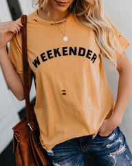 Weekender Distressed Vintage Cotton Tee Oshnow