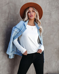 Well Loved Knit Top - Solid White Oshnow