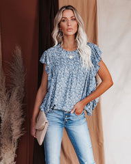 What If Floral Flutter Top Oshnow