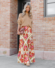 What We Give Printed Pleated Maxi Skirt Oshnow