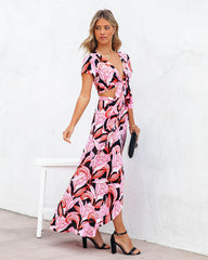 When Tulips Kiss Wrap Crop Top Oshnow