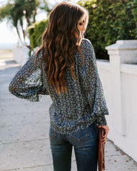 Wilda Floral Shimmer Blouse Oshnow