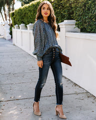 Wilda Floral Shimmer Blouse Oshnow