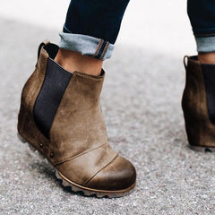 Winter Slip On Wedge Boots Oshnow