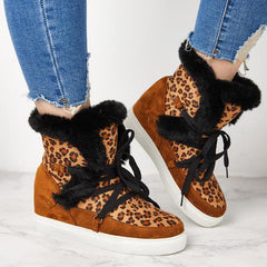 Winter Warm Wedge Heel Suede Boots Oshnow