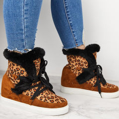 Winter Warm Wedge Heel Suede Boots Oshnow