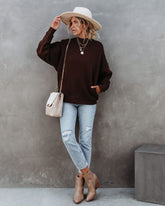 Woah Pocketed Cotton Blend Mock Neck Sweatshirt - Brown Oshnow