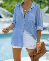 Workflow Striped Button Down Top Oshnow