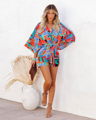 Wowza Printed Kimono Romper Oshnow