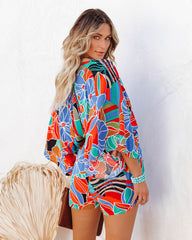Wowza Printed Kimono Romper Oshnow