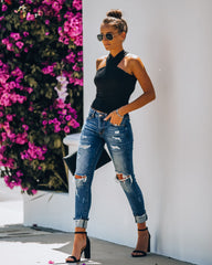 X Marks The Spot Knit Tie Tank Oshnow