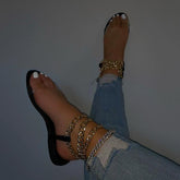 Clear Straps Chain Sandals