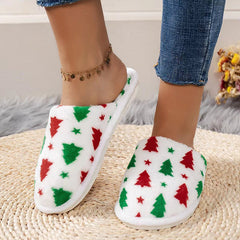 Christmas Warm Fuzzy Flat Slippers