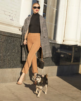 Yes Moment High Waisted Pants - Tan Oshnow