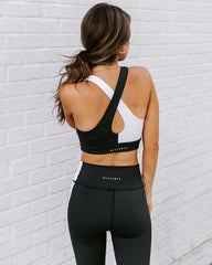 Yin + Yang Sports Bra - Black/White Oshnow
