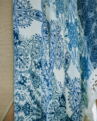 You, Me And The Sea Tassel Kimono - Navy Teal Oshnow