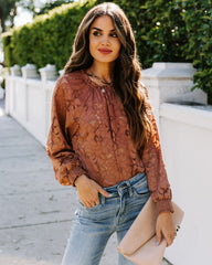 Your Smiling Face Lace Blouse - Mauve Oshnow