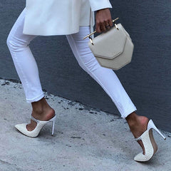 Chic Pearl Detailed High Heels