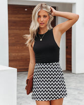 Zigzagged In Wynwood Mini Skirt Oshnow