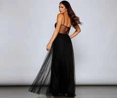 Zoya Mesh Tulle Bustier Dress Oshnow