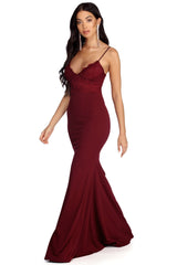 Zuri Formal Lace Mermaid Dress Oshnow