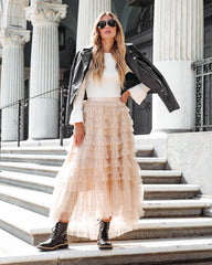 Be Your Own Sparkle Tiered Tulle Maxi Skirt