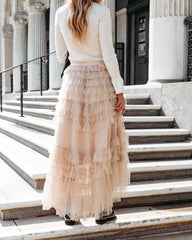 Be Your Own Sparkle Tiered Tulle Maxi Skirt