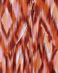 Bowan Printed Button Down Maxi Skirt