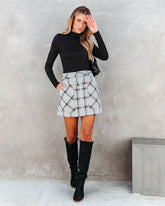Cher Plaid Pocketed Mini Skirt