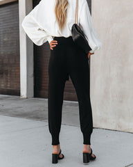 Confidential Pocketed Tie Trousers - Black