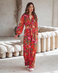 Coral Reef Sunsets Wide Leg Pants