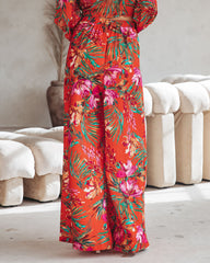 Coral Reef Sunsets Wide Leg Pants