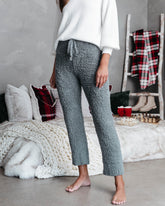 Cozy Town Soft Knit Drawstring Pants - Grey - SALE