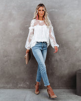 Jenna Embroidered Lace Blouse