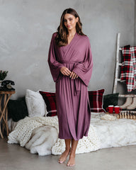 Festive Chill Kimono Robe - Mulberry