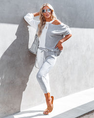 Grey Area Pocketed Colorblock Knit Joggers - SALE