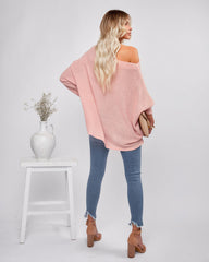 Lovell Boat Neck Thermal Knit Top - Pink