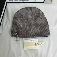 Distressed Ripped Knit Hat