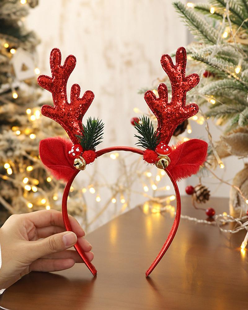 1pc Christmas Headband Antlers Hair Accessories Christmas Ornament Party Headpiece