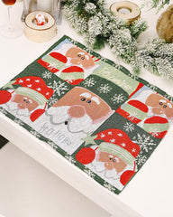 1 mantel individual navideño para mesa, ideal para fiestas de invierno, cocinas y comedores.