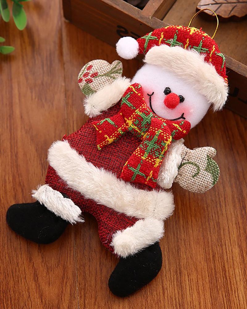 Christmas Tree Hanging Doll Santa Claus Ornament Snowman Elk New Years Party Toy Decoration