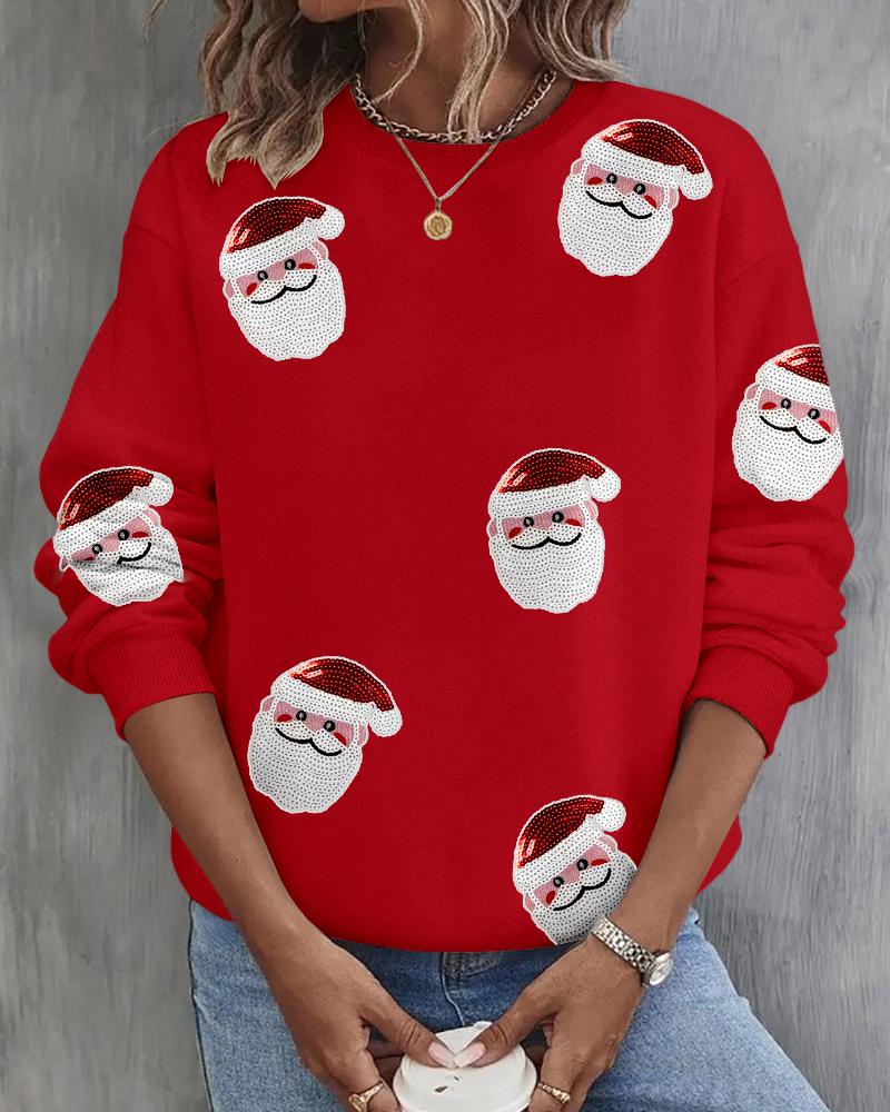 Christmas Santa Claus Pattern Sweatshirt